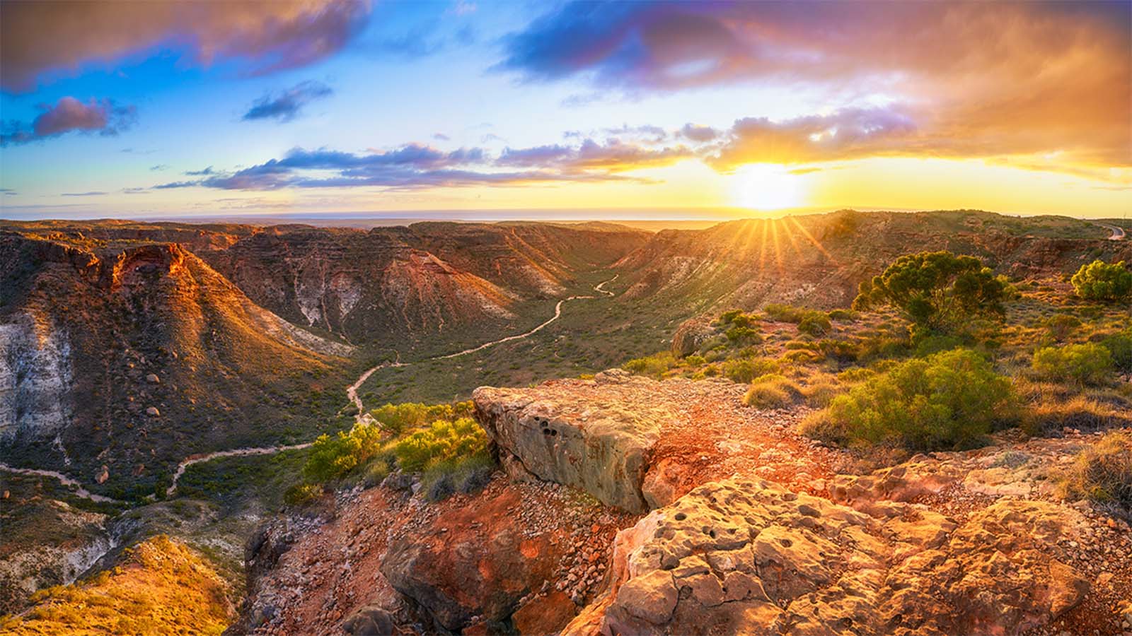 Ningaloo Reef and rugged coastline of North West Cape, Australia